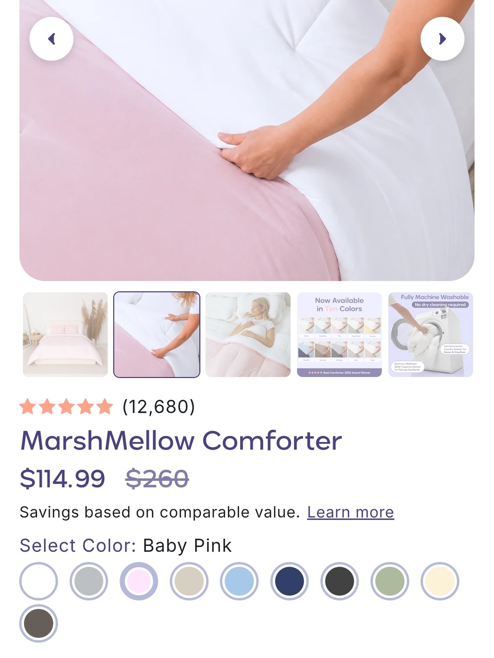 Baby Pink Comforter
